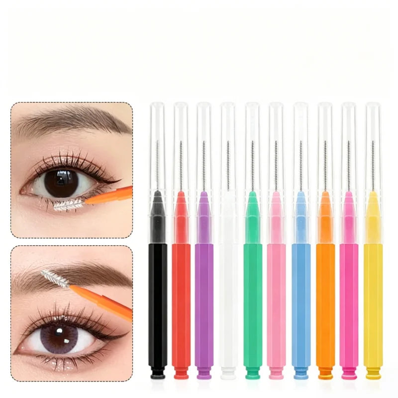 10/20/30/50pcs Mini Eyebrow Brush Brow Perm Brush Disposable Brow Lifting Brushes Bendable Micro Eyelash Brush Applicators Tools