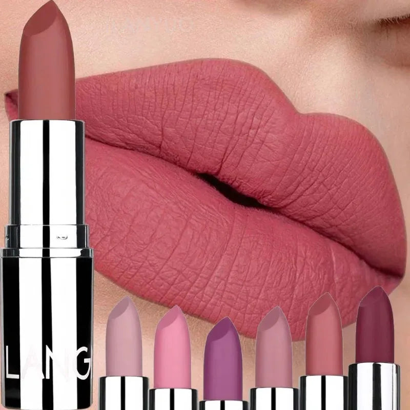 8 Colors Bullet Matte Lipstick Waterproof Long-Lasting Velvet Lips Stick Sexy Non-stick Cup Moisturizing Solid Lipstick Makeup