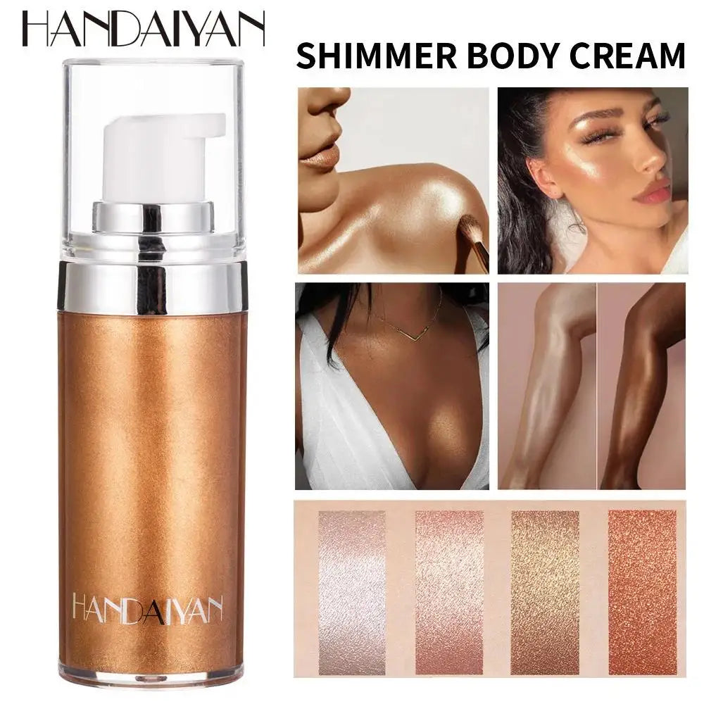 Long Lasting Liquid Highlighter Makeup Cream For Face Body Shimmer Glow Smooth Shine Cosmetics Foundation Enhancer