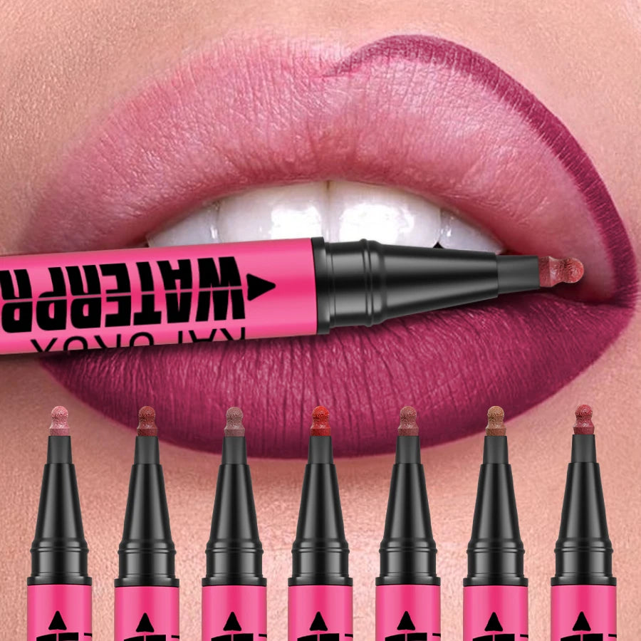 1PC Liquid Matte12-Color Lipliner Pencil Waterproof Plumping Stain Lipstick Natural Lip Liner Outline Lips Contour Makeup