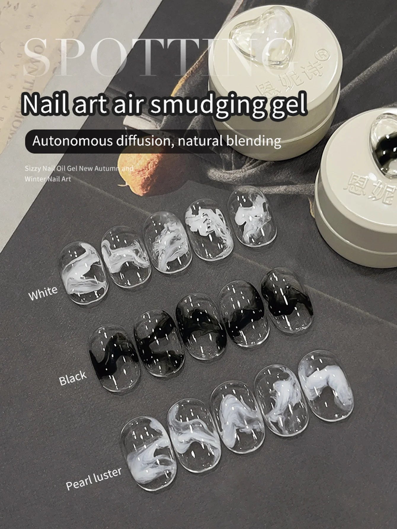 5g Blooming Gel Clear Uv Led Blossom Nails Gel Polish for Spreading Effect Marble Natural Stone Watercolor Floral Print