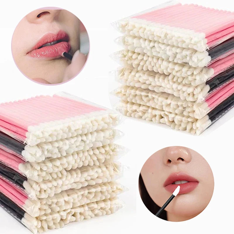 50/1000pcs Lip Brushes Applicators Wholesale Lip Gloss Wand Applicator Eyelashes Brush Lipstick Brush Beauty Makeup Supplie Tool