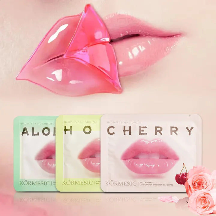 KORMESIC 10PCS Water-Infused Lip Mask Moisturzing Essence Anti Aging Wrinkle Gel Lips Pad Patches Beauty Lips Care