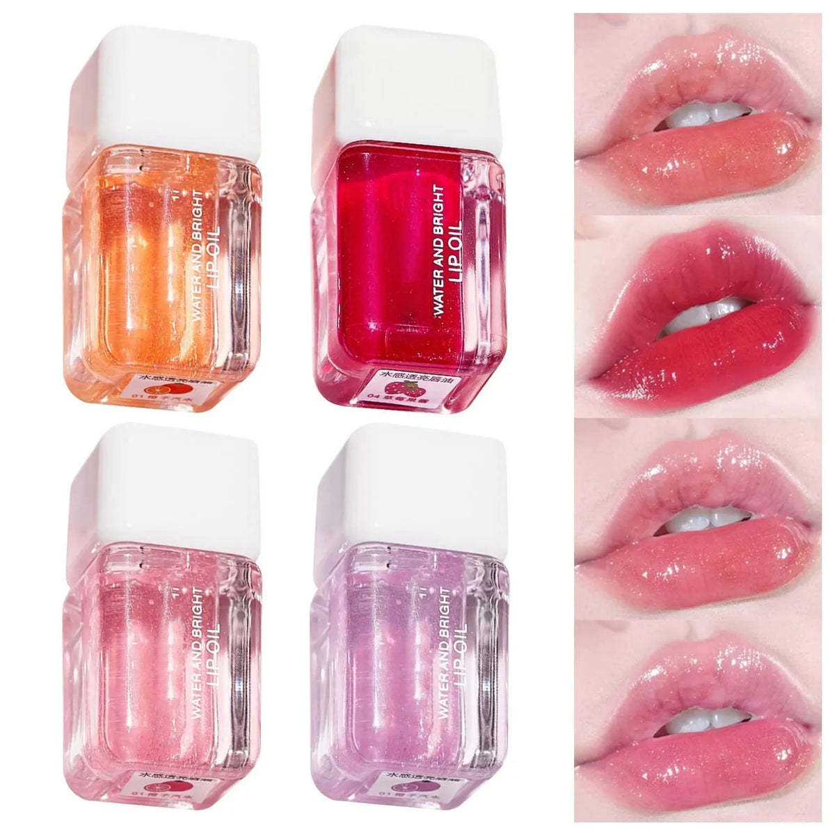 1 Pc Long-Lasting Hydrating Lip Glow Oil for Women Moisturizing Plumping Transparent Lip Gloss Gift for Girls Lip Care