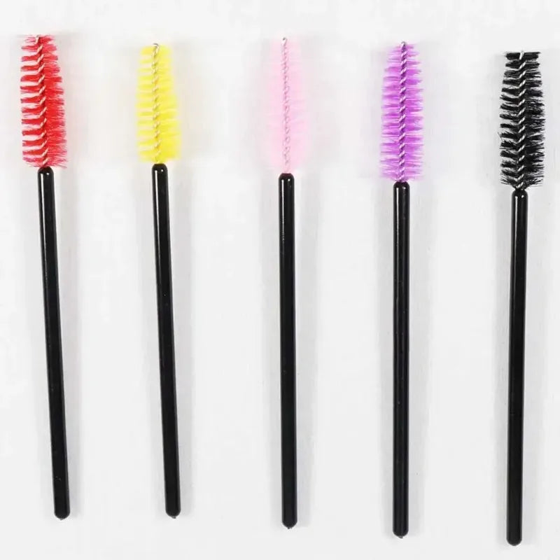 50Pcs Disposable Crystal Eyelash Brush Comb Professional Eye Lashes Extension Mascara Wands Makeup Beauty Tool