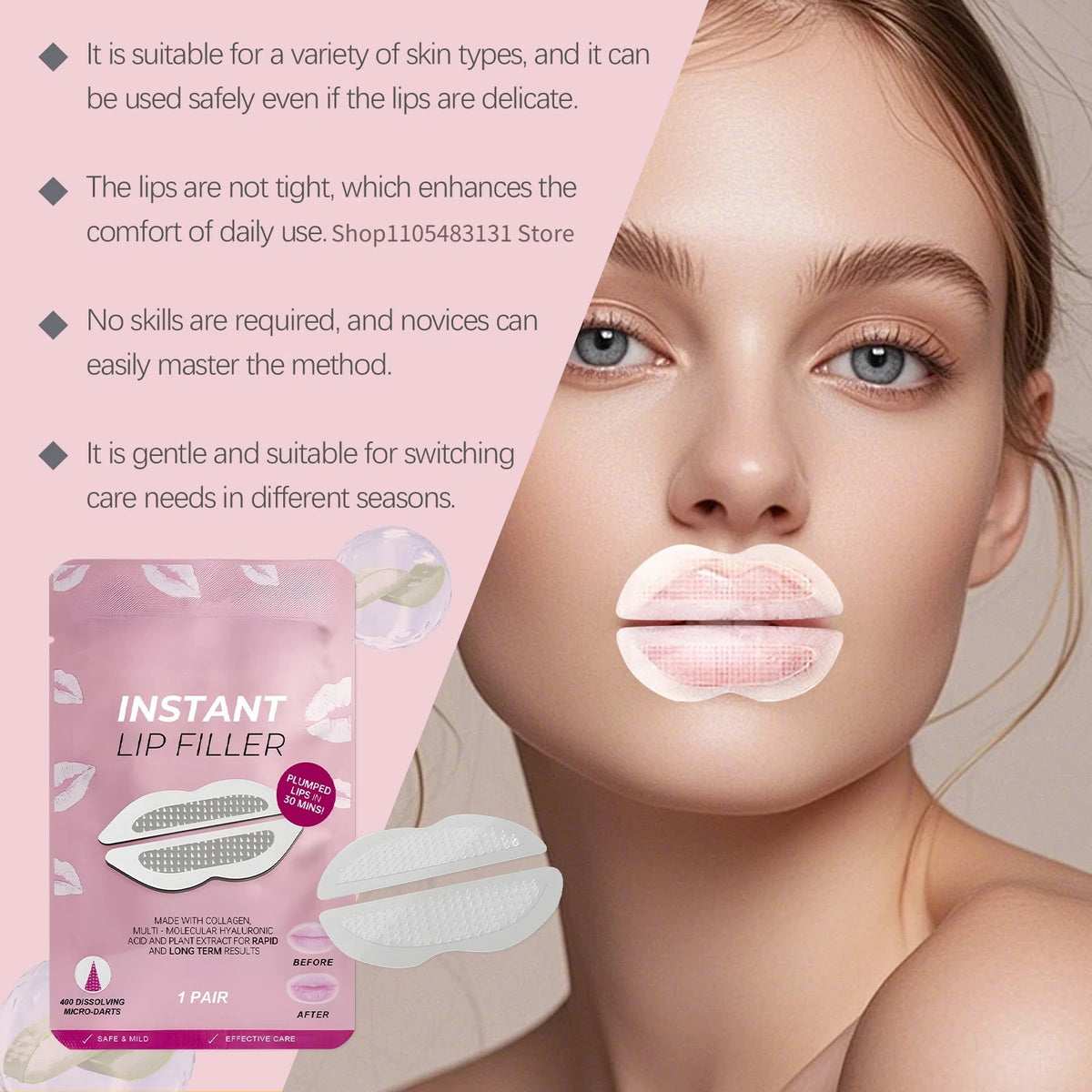 Lip Microneedle Care Patches for Plumper‑Looking Lips Reduce Lip Lines Moisturizing Nourishing Hydrating Jelly Lip Treatment