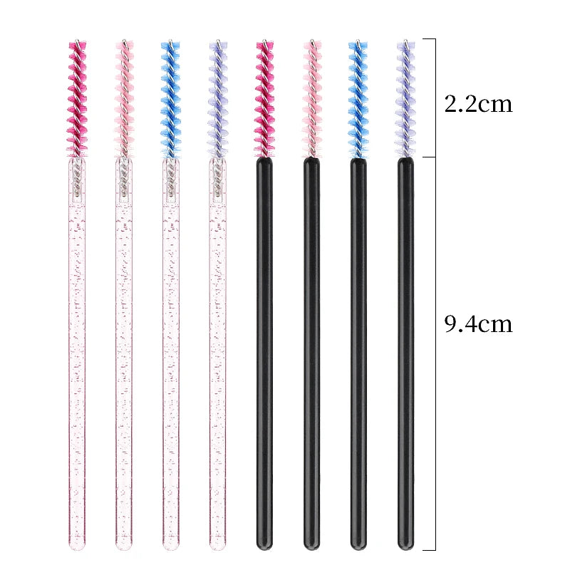 50pc Disposable Eyelash Makeup Brush Mascara Wands Micro Brushes Cosmetics Microbrush Eyebrow Applicator Lash Extension Supplies