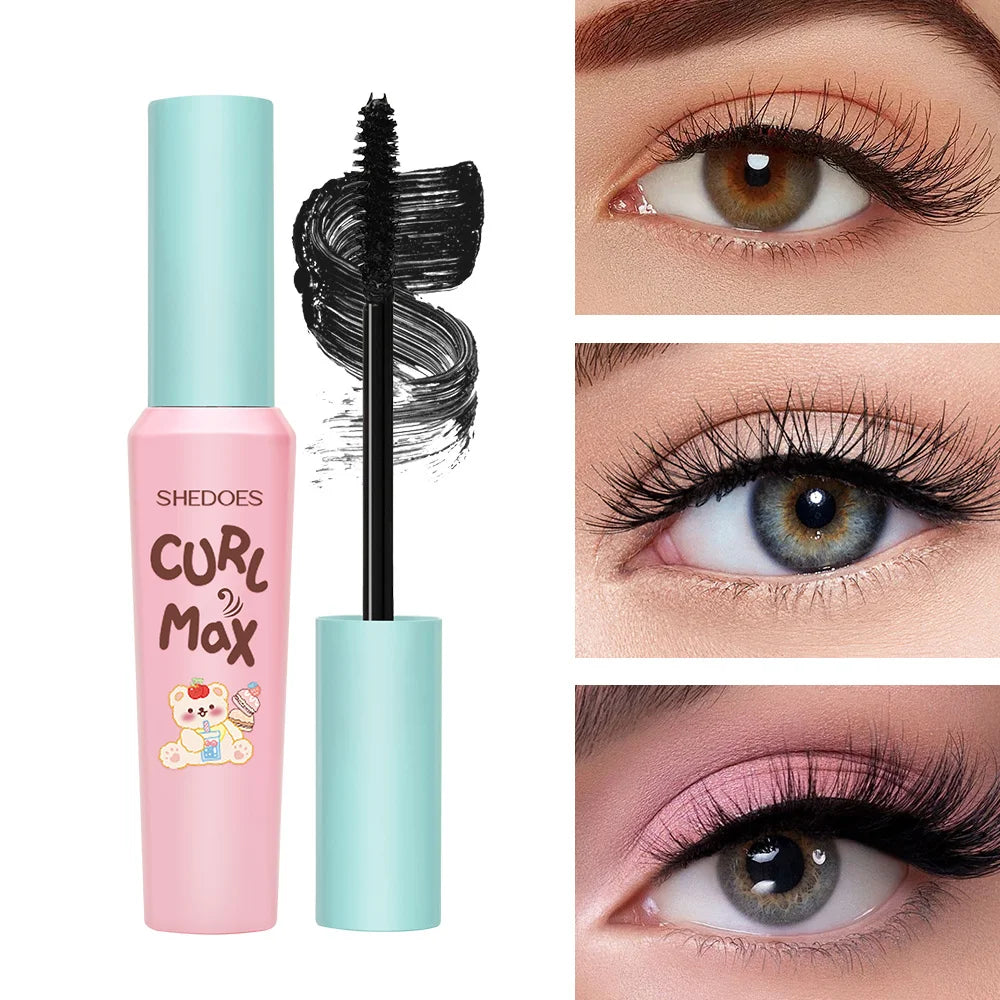Giant Bear Cartoon Mascara Waterproof Curl Long-lasting Set, Lengthened, Thickened and Thickened