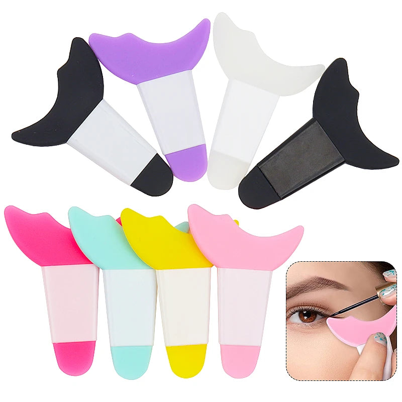 1 Pc Resusable Eye Makeup Aid Silicone Eyeliner Eyebrow Stencils Face Cream Mask Applicator Beauty Tools