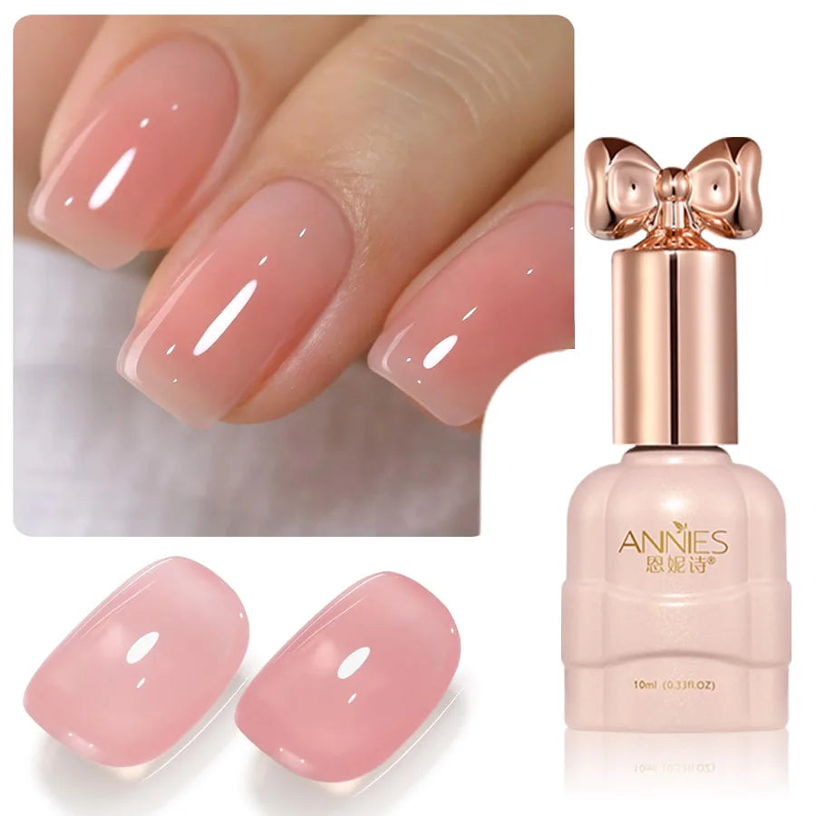 10ml Translucent Gel Polish Sheer Neutral Natural Light Milky Same Color Same Bottle 10ML Jelly Nail Polish Nail Art DIY at Home