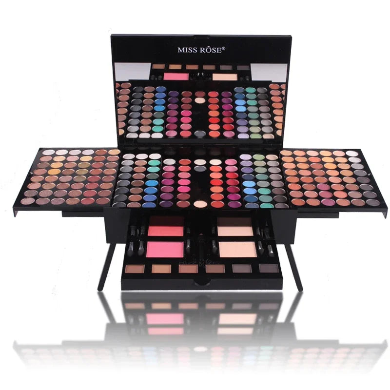 Miss Rose Professional 180 Color Eyeshadow Blush Cosmetic Foundation Face Powder Makeup Sets Eye Shadows Palette Makeup
