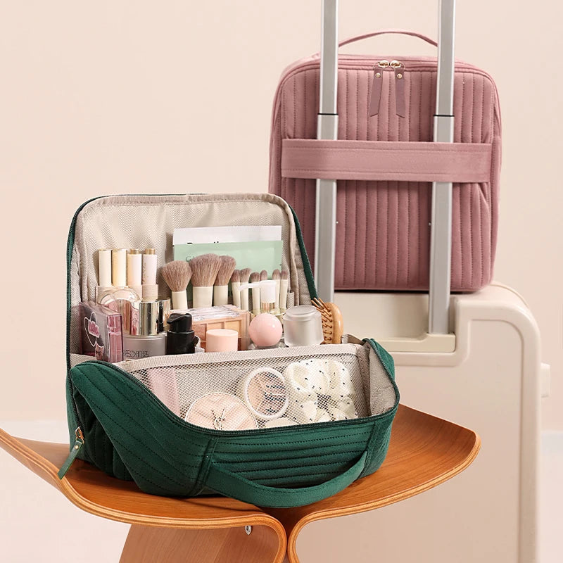 Fashion Makeup Bag Velvet Fashion Portable Makeup Bag Multifunctional Cosmetic Bag Waterproof Travel Organizer Makeup Case