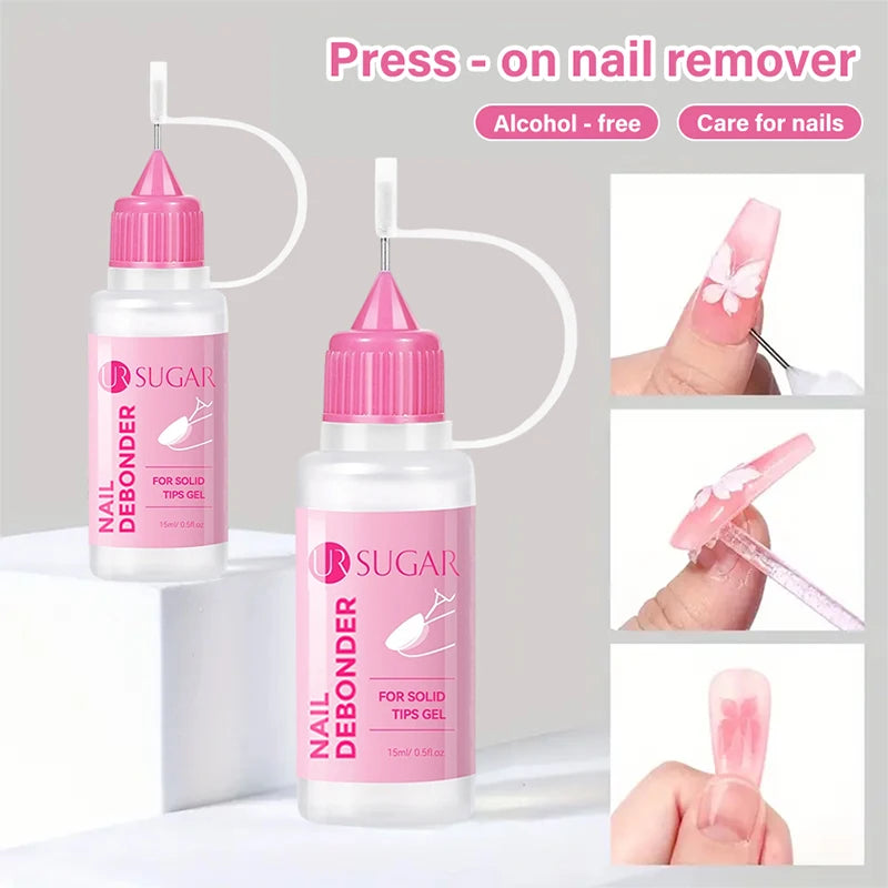 15ml wear nail needle tube nail polish remover solid patch glue UV jelly glue fast nail polish remover gentle and non-irritating