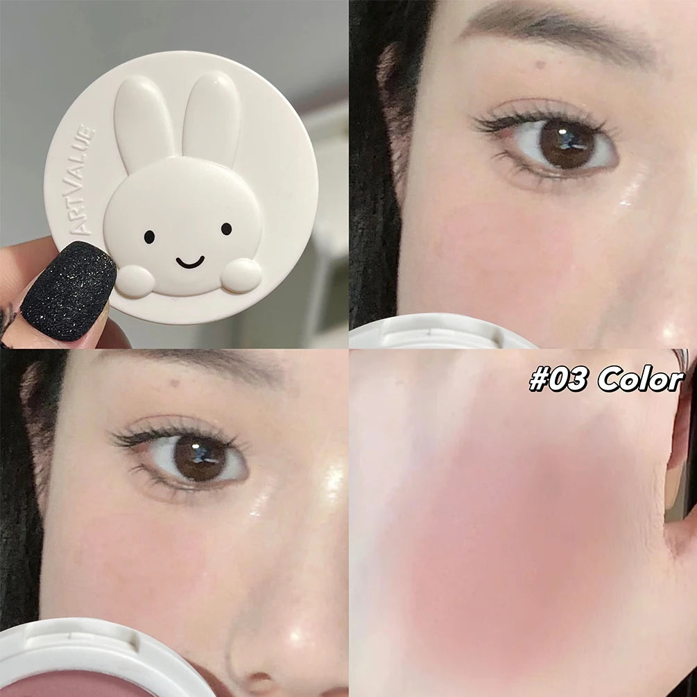 ART VALUE Natural Nude Matte Face Blusher Nourishing Peach Blush Powder Palette Rouge Cheek Tint Facial Contouring Women Makeup