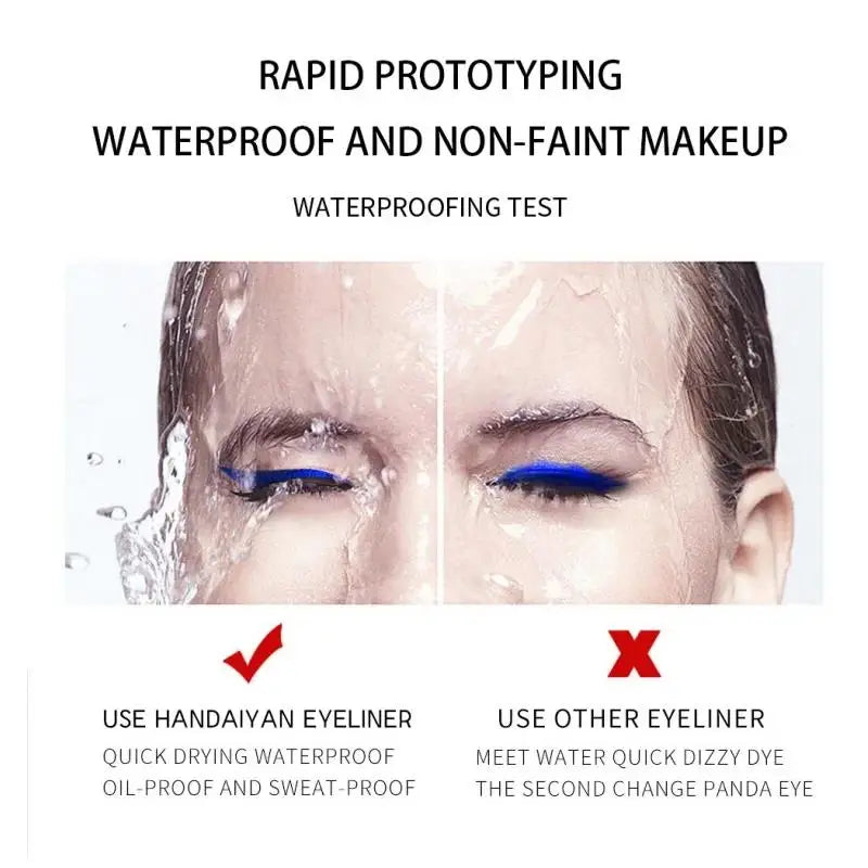Waterproof Matte Liquid Eyeliner Long Lasting Quick Dry Non Smudging UV Luminous Gel Makeup for Smokey Eyes