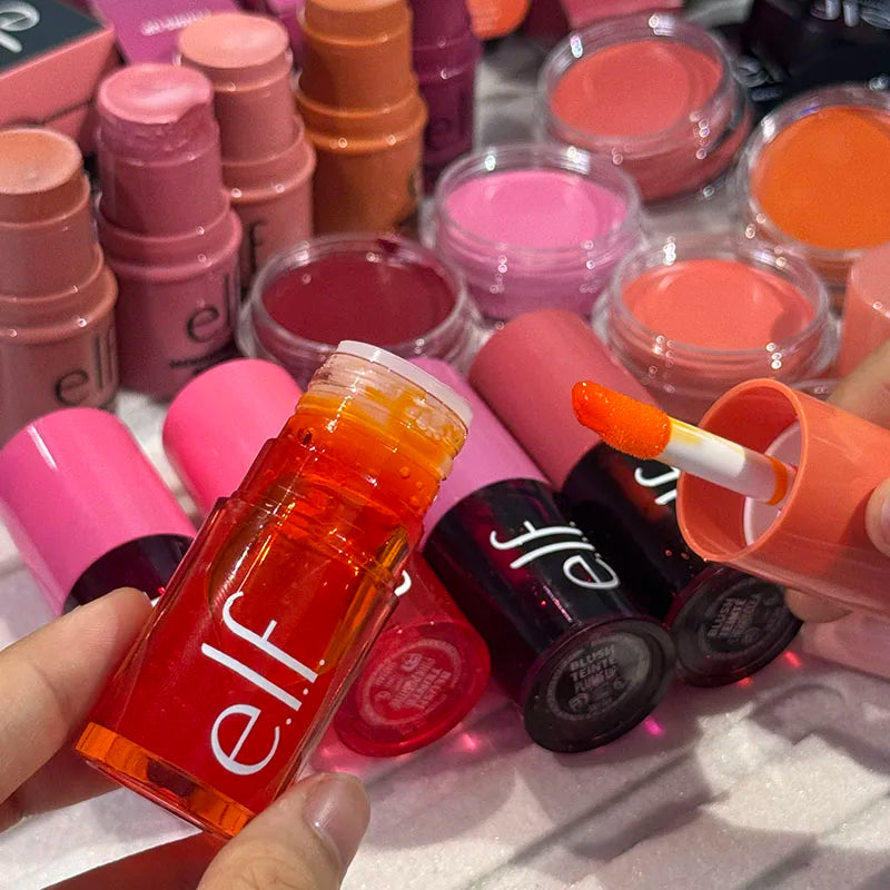 New Elf dual-use Liquid Blush Lip Gloss Sheer Tone Smooth Texture Nice Glow for Lip Cheek Non-sticky Natural Facial Daily Makeup