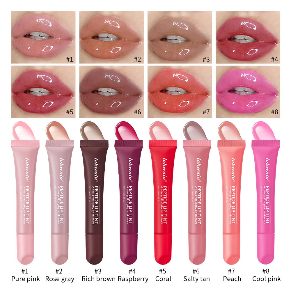 Long Lasting Moisturizing Lip Gloss Waterproof Mirror Glass Shine Transparent Color Halo Dyeing Easy Apply Cosmetics Makeup