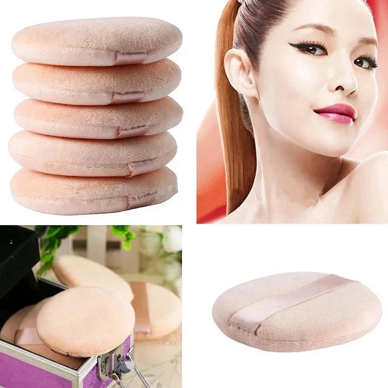 5-30pcs Round Facial Powder Foundation Puff ,Portable Soft Cosmetic Puff For Makeup Application, Beauty Tool Essential Make Up
