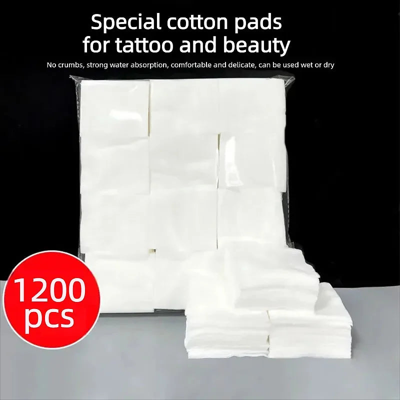New 1200pcs Cotton Pads Make-up Disposable Tattoo Clean Cotton Pads for Face Makeup Remover Cleansing Cottons HZM03