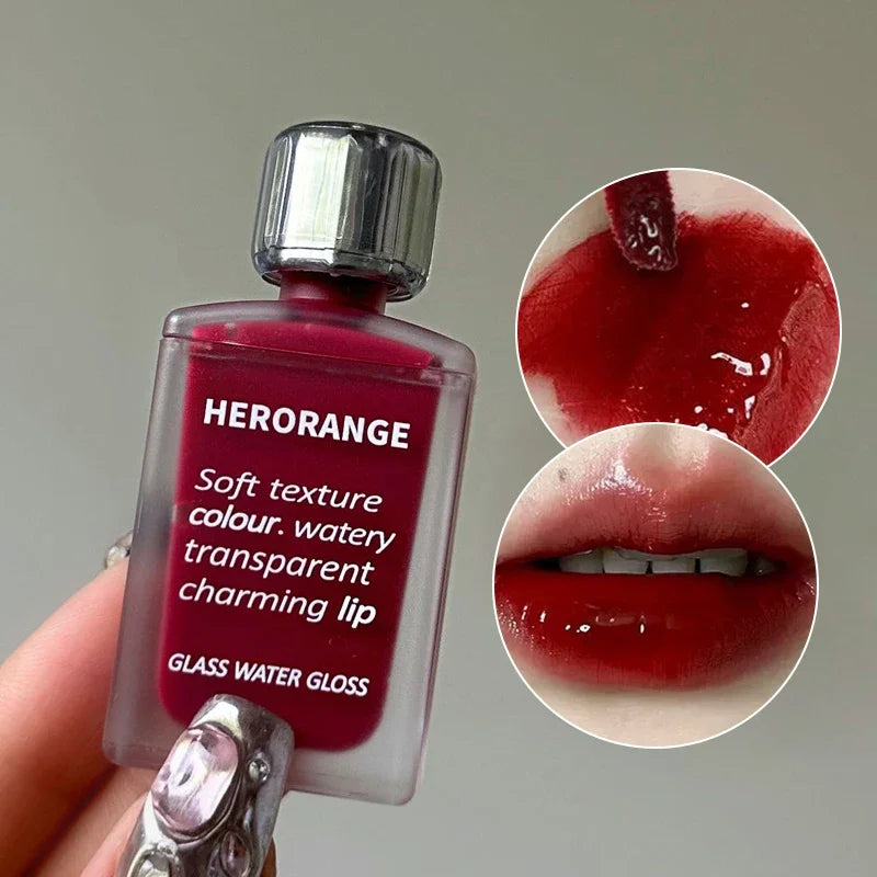 Water-Glow Mirror Lip Gloss Long Lasting Moisturizing Hydrating Lip Tint Makeup Skin-Brightening Lipstick Korean Women Cosmetic