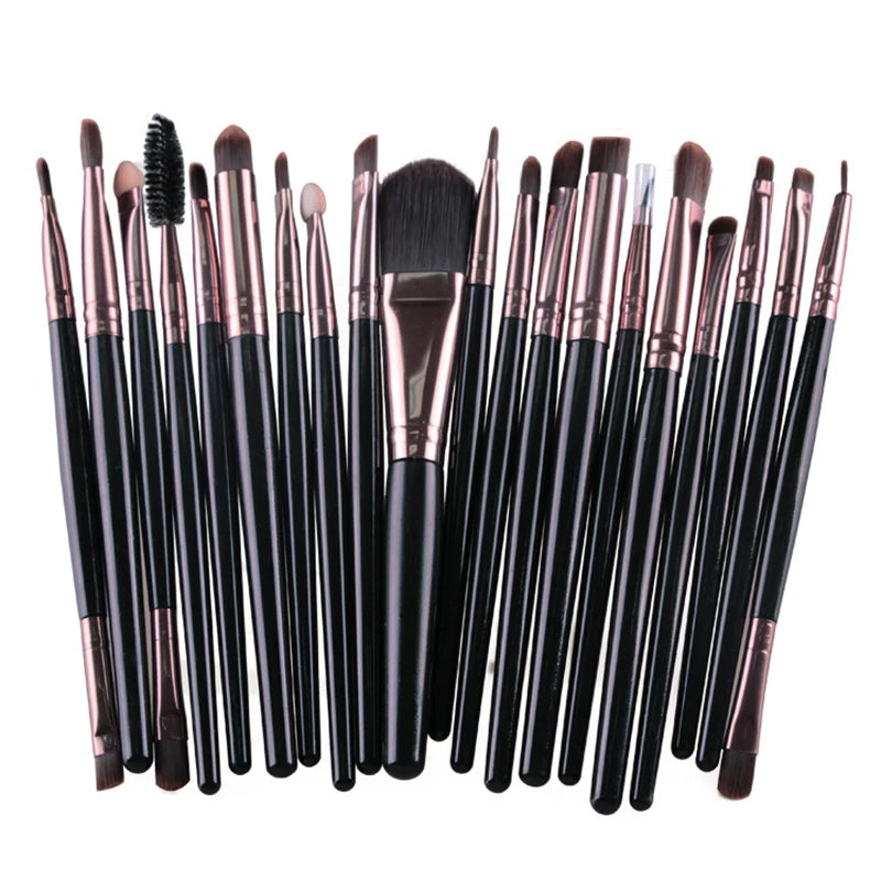 20 PCS Makeup Brush Set Eye Shadow Brush Set Foundation Brush Beauty Tools Soft Man-made Fibers Full Set Makeup Brush