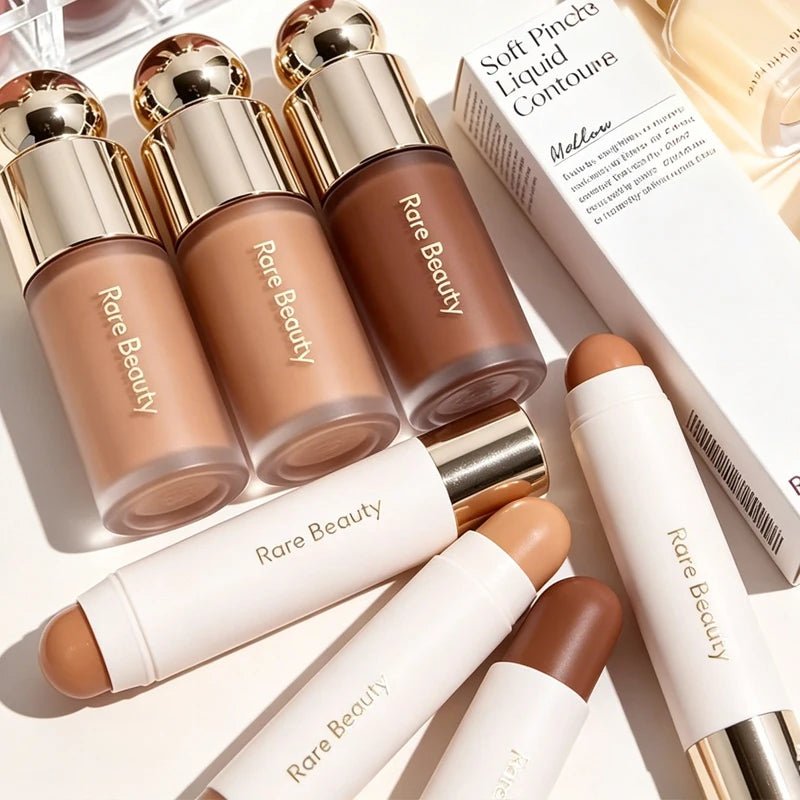 Rare Beauty Original 3D Face Contour Liquid Bronzer Shade Smooth Highlighter Mirror Lasting Natural Waterproof Brighten Makeup