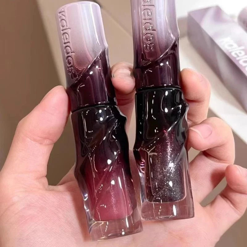 Kaleidos Lip Gloss Nude Mirror Lip Tint Korean Plumping Lip Oil,Hydrating Shimmer Transparent Glitter Shine Lipstick Tinted