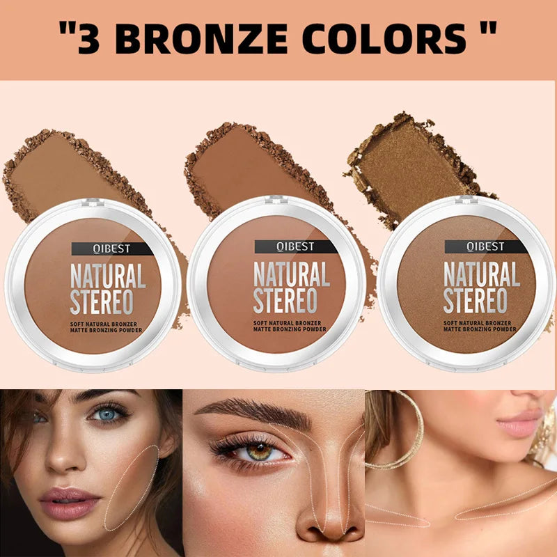 Contouring Bronzer Powder Palette Makeup Matte Soft Natural Waterproof Brighten Face Bronzer Poudre Nose Shadow Contour Makeup