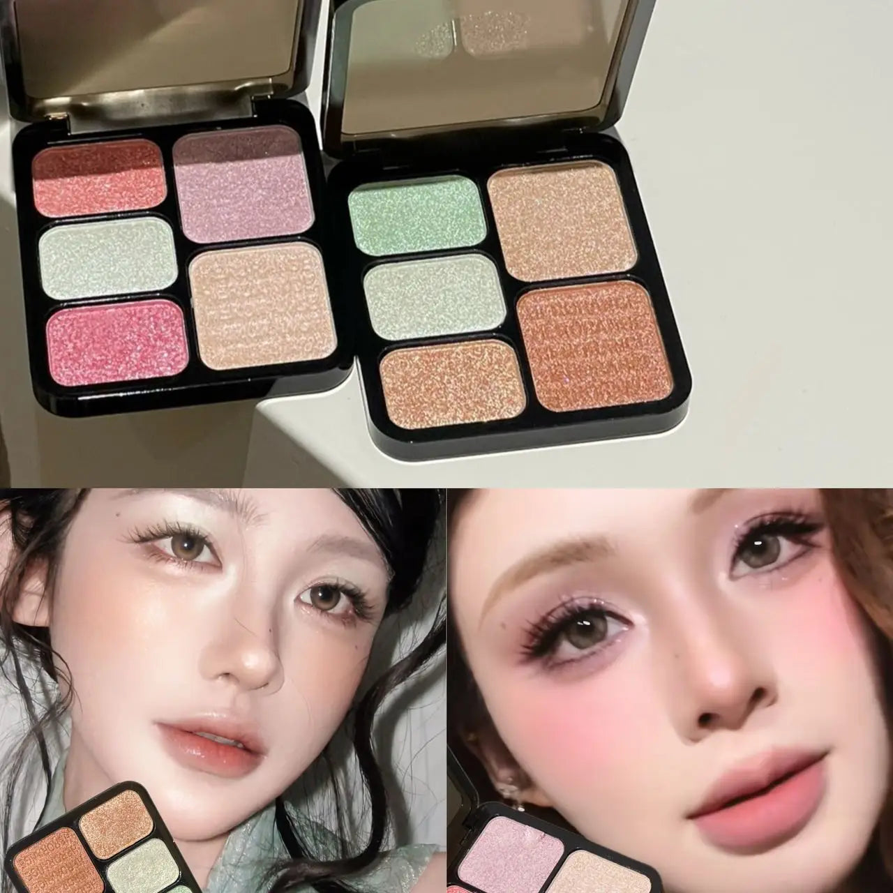 Herorange Five-Color Eyeshadow Palette Matte Shimmer Glitter Layered Looks Daily Makeup