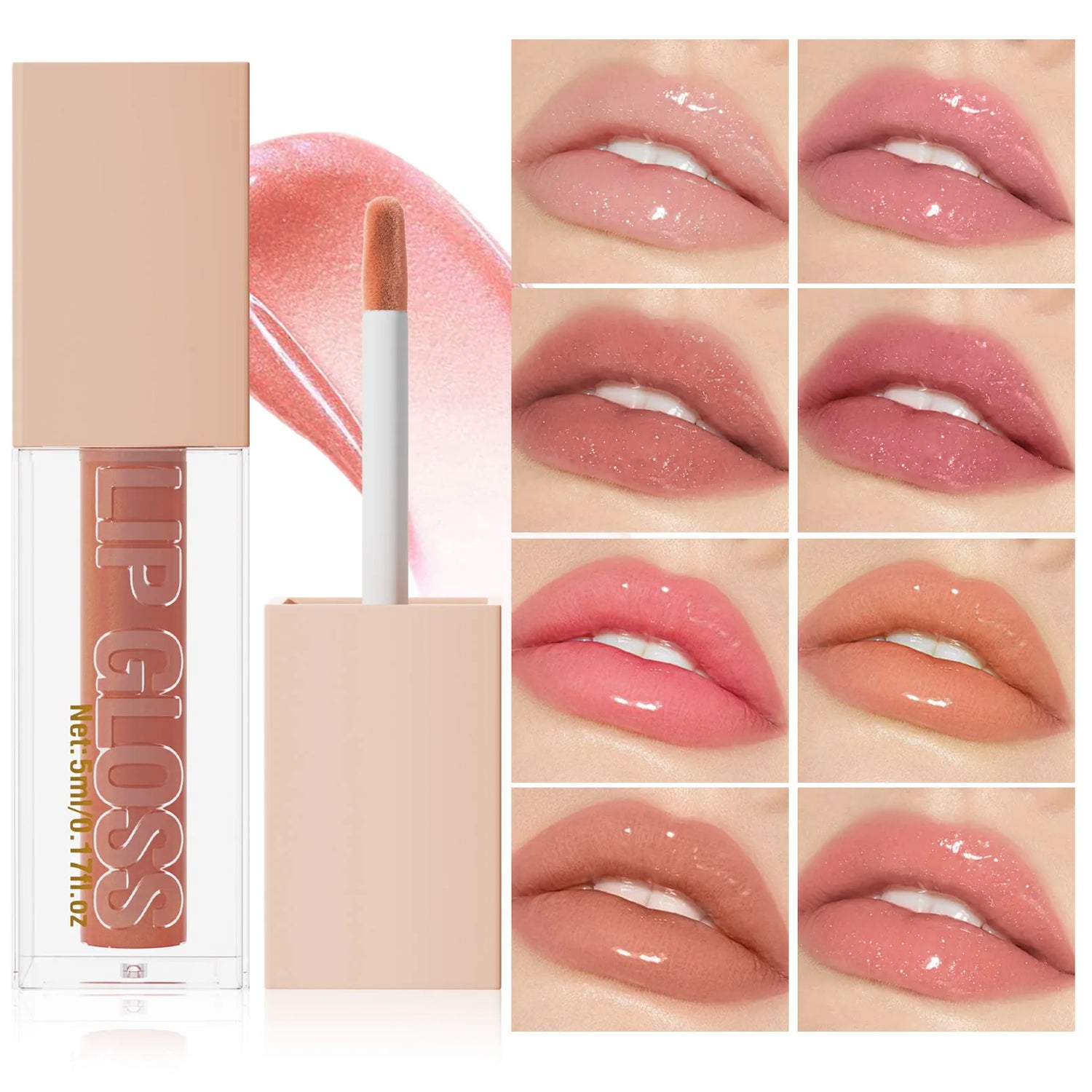 Lip Gloss Long-lasting Moisturizing Easy Halo-dyeing Waterproof Mirror Water Glass Lip Gloss Transparent Color Cosmetics