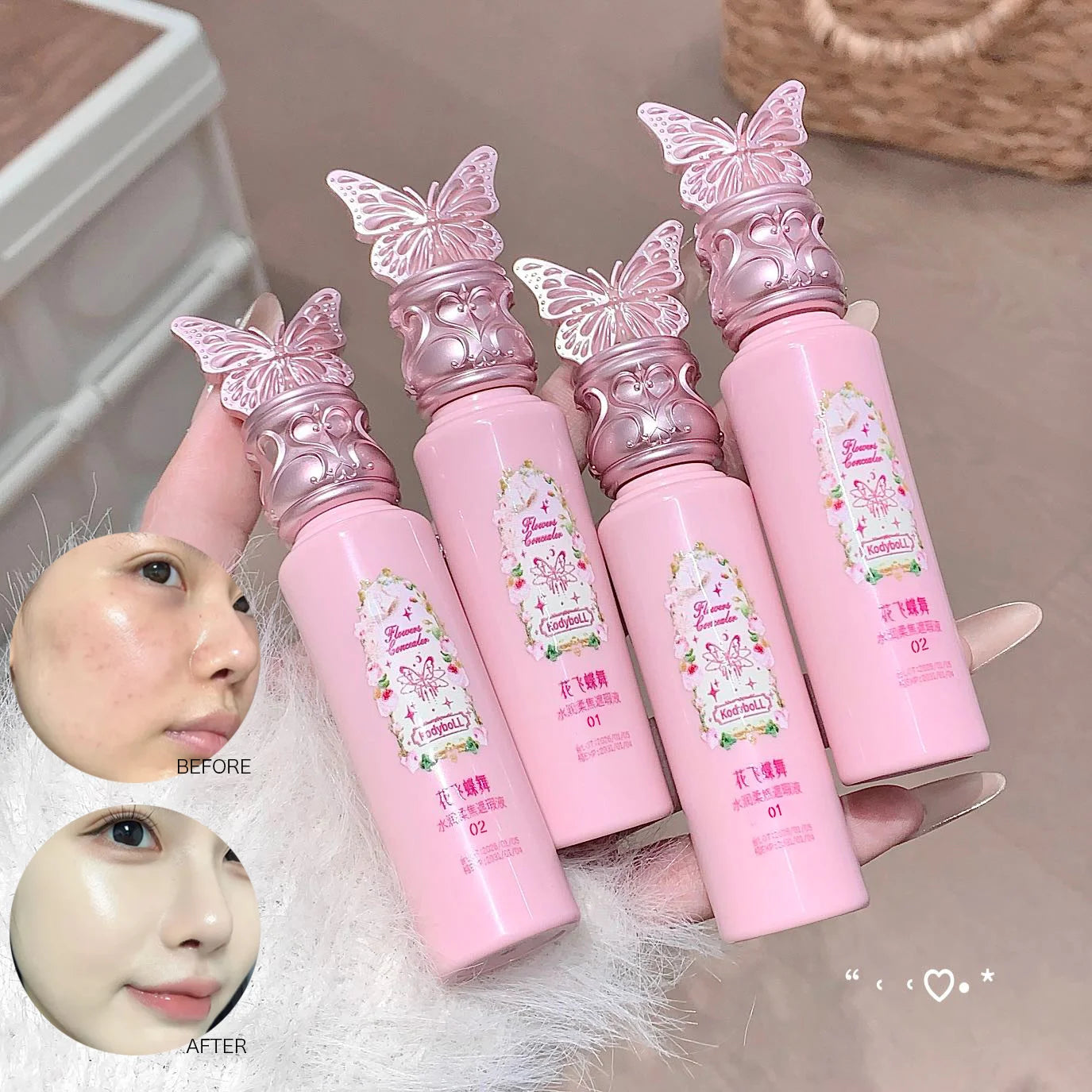 KodyboLL Liquid Concealer Coverage Waterproof Oil Control Moisturizing Long Lasting Concealer Professional Liquid Highlighter