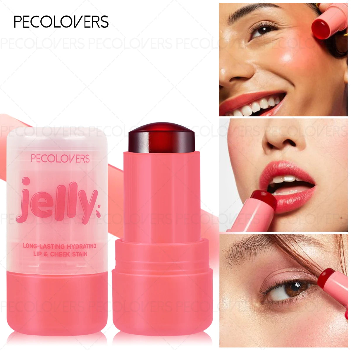 Jelly Blush & Lip Stick，Lightweight and Natural - Hydrating Formula - blush Stick