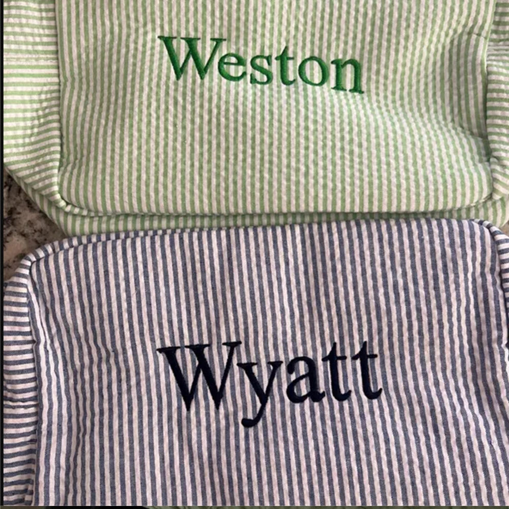 New Cosmetic Bag Girl's Birthday Gift Cotton Toiletry Bag Personalized Name Women's Travelling Bags Customized Wedding Gifts