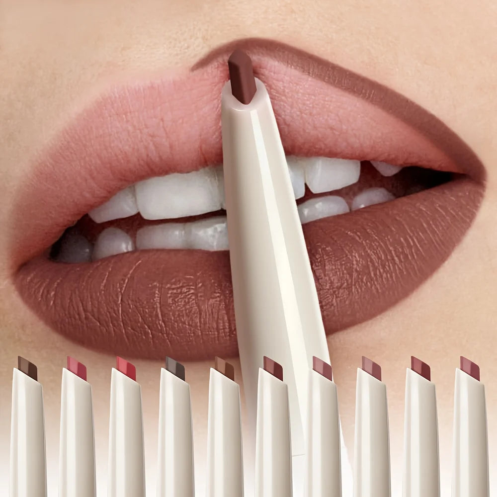 1pc Matte Lip Liner Pen, Long-Lasting Water and Sweat Resistant, Twisted Design - Easy to Apply, Suitable for All Skin Types