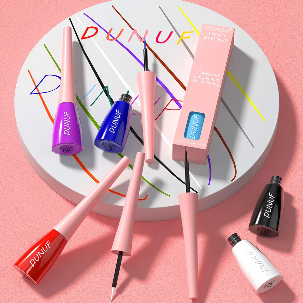 DUNUF 1 Pcs Waterproof Long-Wearing Liquid Eyeliner - Smudge-Resistant, Transfer-Proof, Perfect For Creating Dramatic Looks