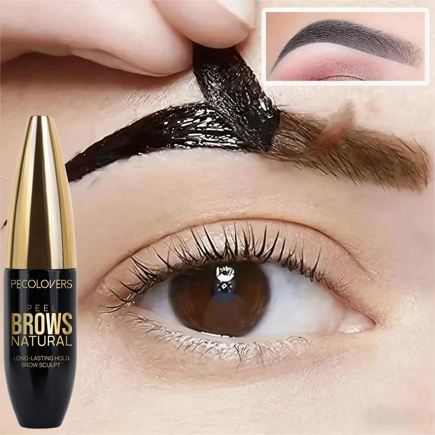 1PC Tattoo Easy -Off Eyebrow Gel - Semi Permanent Brow Tint, Waterproof & Sweat-proof, Transfer-proof & Smudge-proof