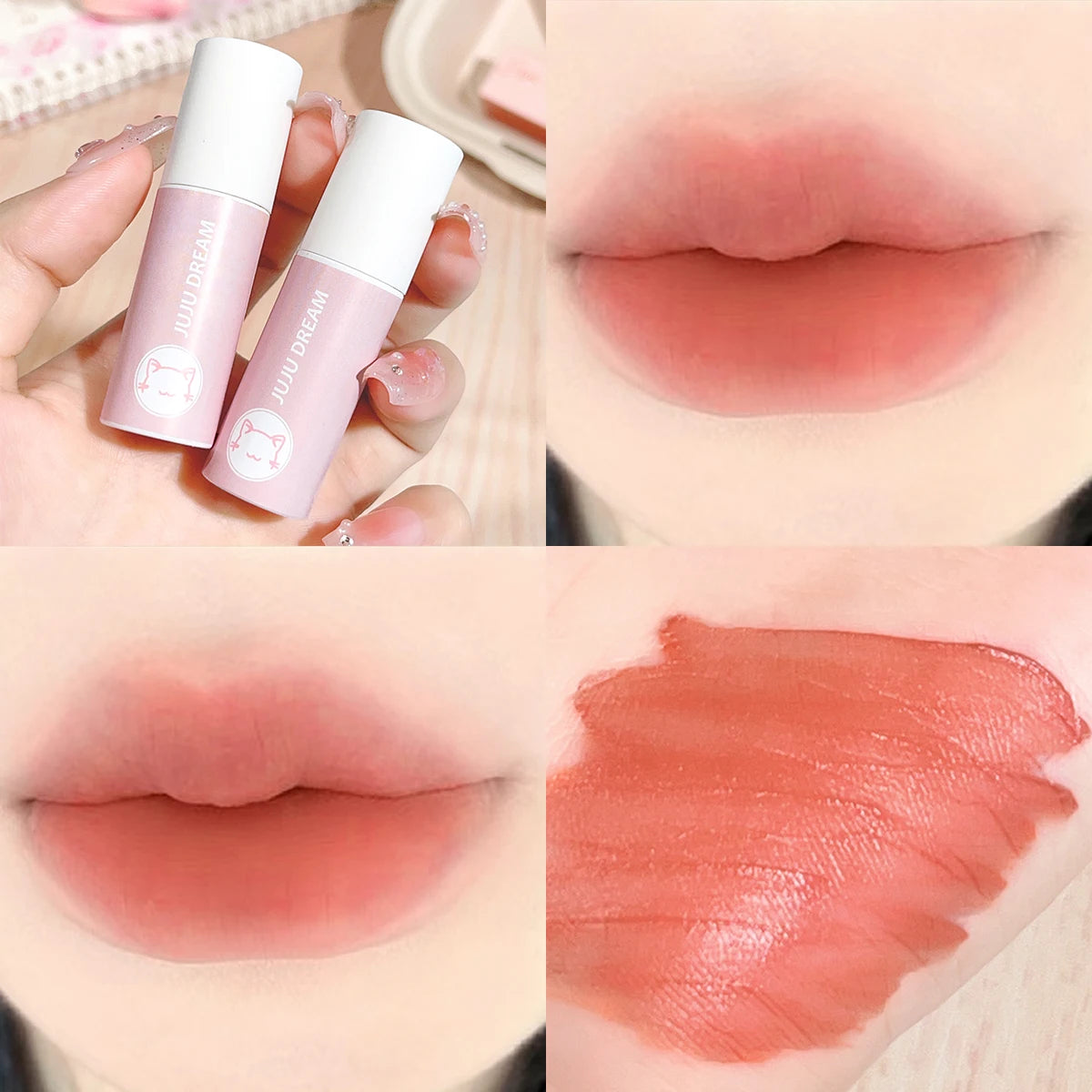 Milk cream lip mud mist matte lip glaze velvet female student party cheap white lipstick