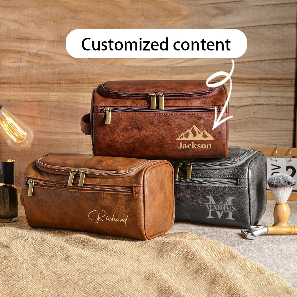 Custom Pattern Hanging Toiletry Bag, Classic Portable Wash Bag for Shaving & Skincare Supplies, Great for Business Daily Travel