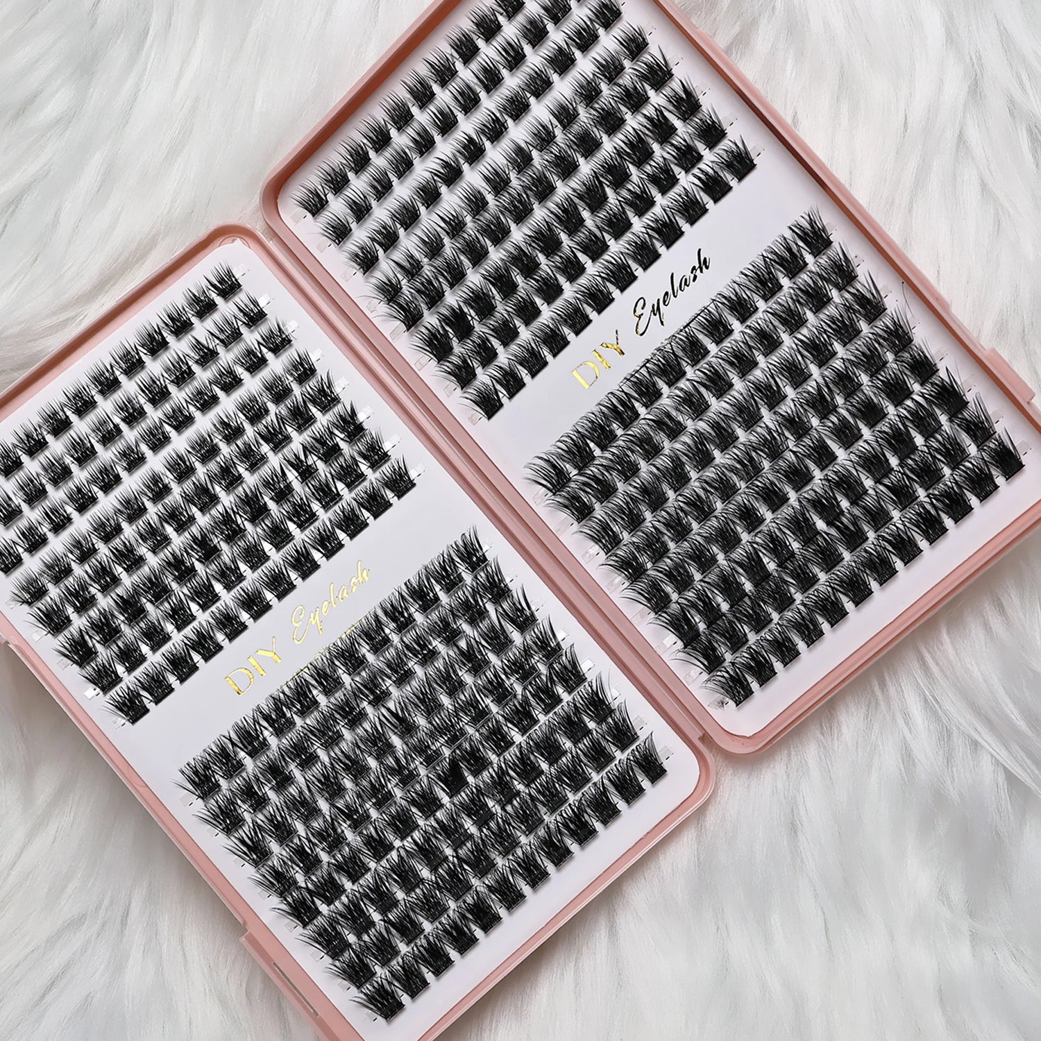 Individual Lashes Clusters DIY Lash Extensions Book, D Curl Lash Clusters Eyelash Extension，Suitable for beginners to use