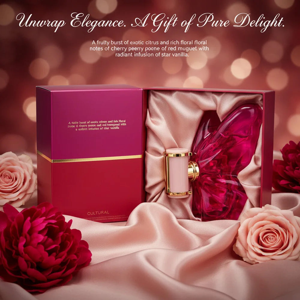 Arab Butterfly Unisex Fruity Floral Eau De Parfum Long Lasting Delicate Scent Perfume Spray for Women & Men