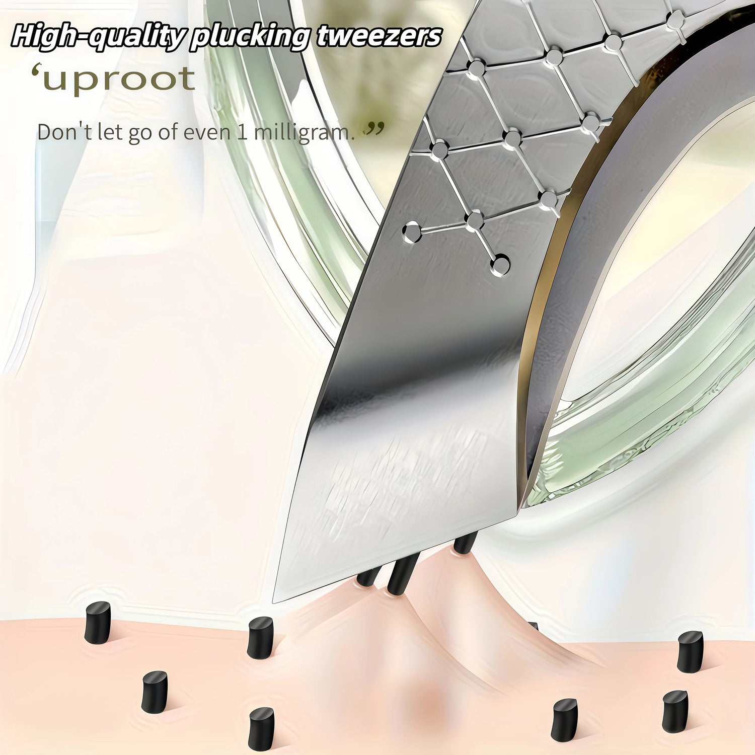 Large Size Stainless Steel Wide-Tip Tweezers Beard Tweezers Eyebrow Tweezers Hair Removal Tool Beard Grooming Tool Beauty Tool