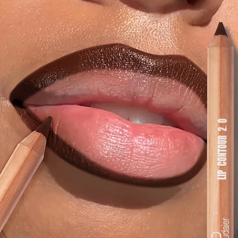 Matte Lip Liner- Long-Lasting, Easy to Color, Includes Sharpener - Perfect for a Flawless Finish! Pudaier Lip Contour 2.0