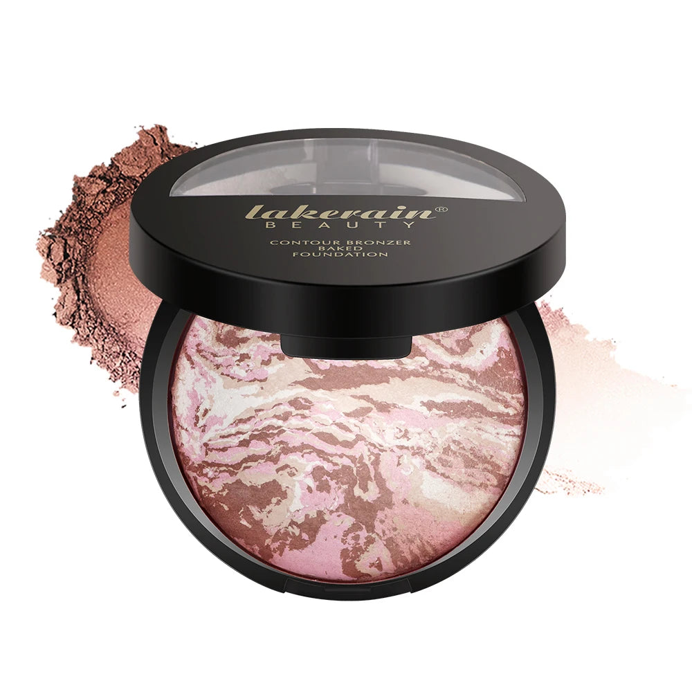 Demi Matte Natural Finish Baked Brighten Color Correcting Powder Foundation Buildable Light to Coverage Oil Control Makeup