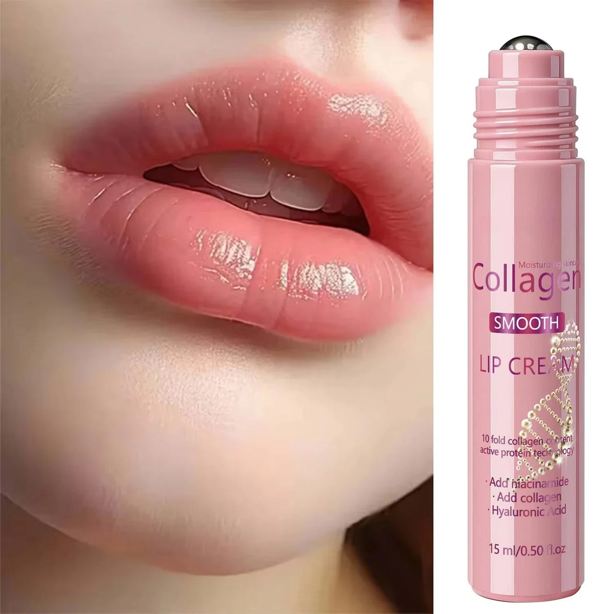 Volumizing Plumping Lip Cream Collagen Hyaluronic Acid Niacinamide Hydration Repair Chapped Lips Lip Gloss Lipstick Care