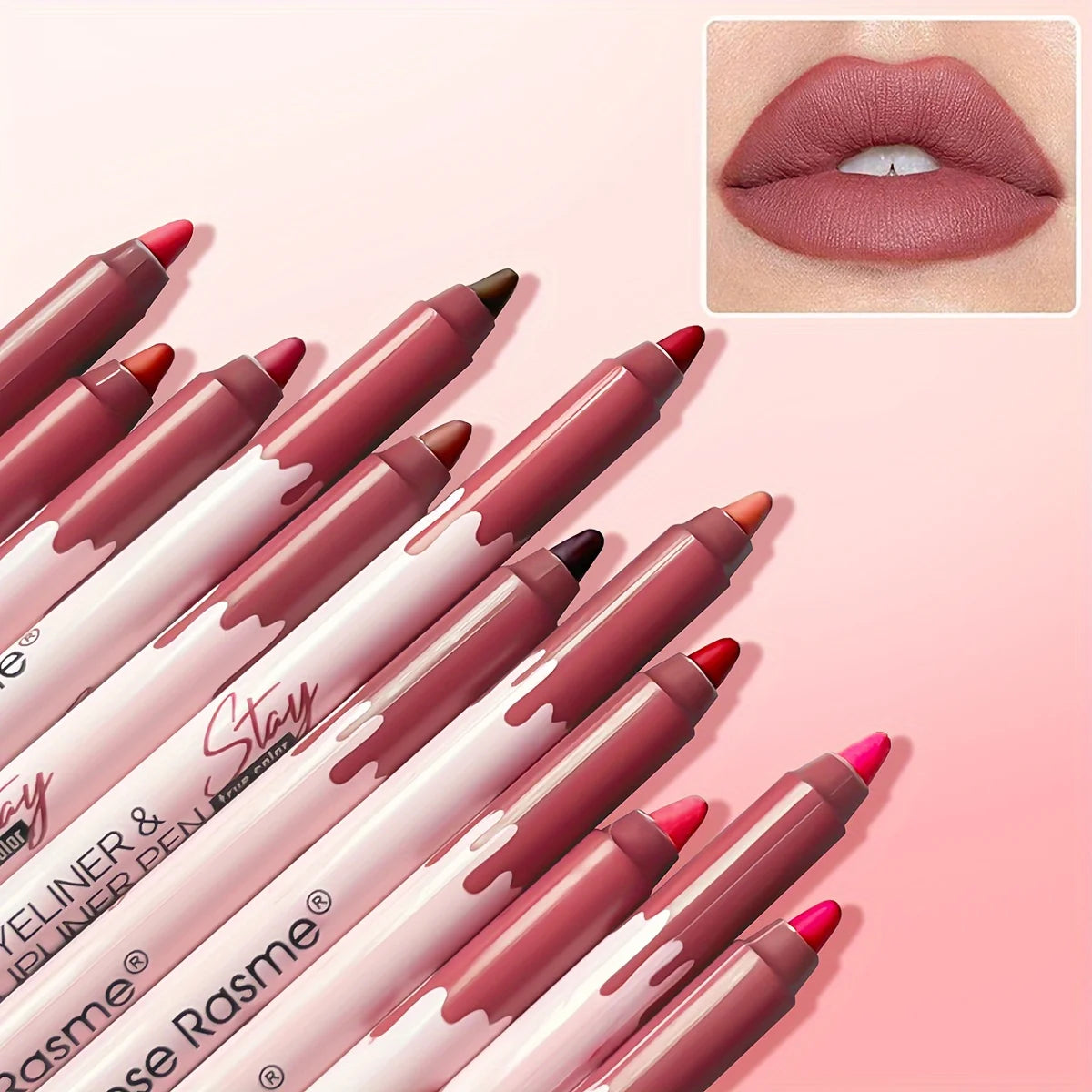 12 Colors/box Matte Lip Liner Pencil Set Waterproof Long Lasting Nude Red Lip Contour Pencil Sexy Rose Pink Lipstick Tint Makeup