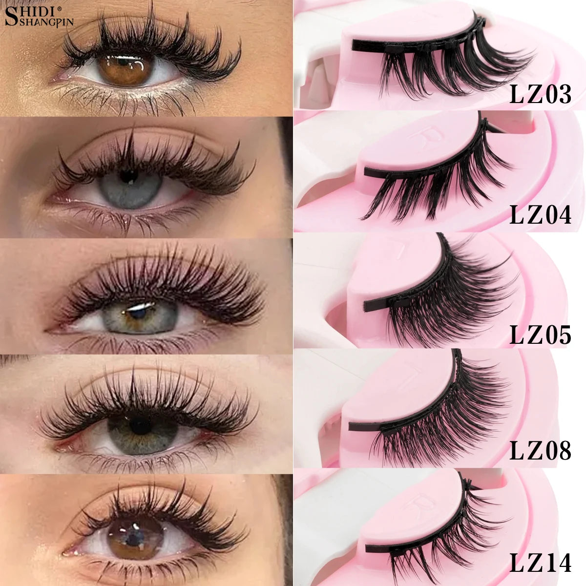 Reusable Magnetic Eyelashes 1 Pair Natural Curly Fluffy Magnetic False Eyelashes No Glue Needed Lashes Makeup with Tweezer Set