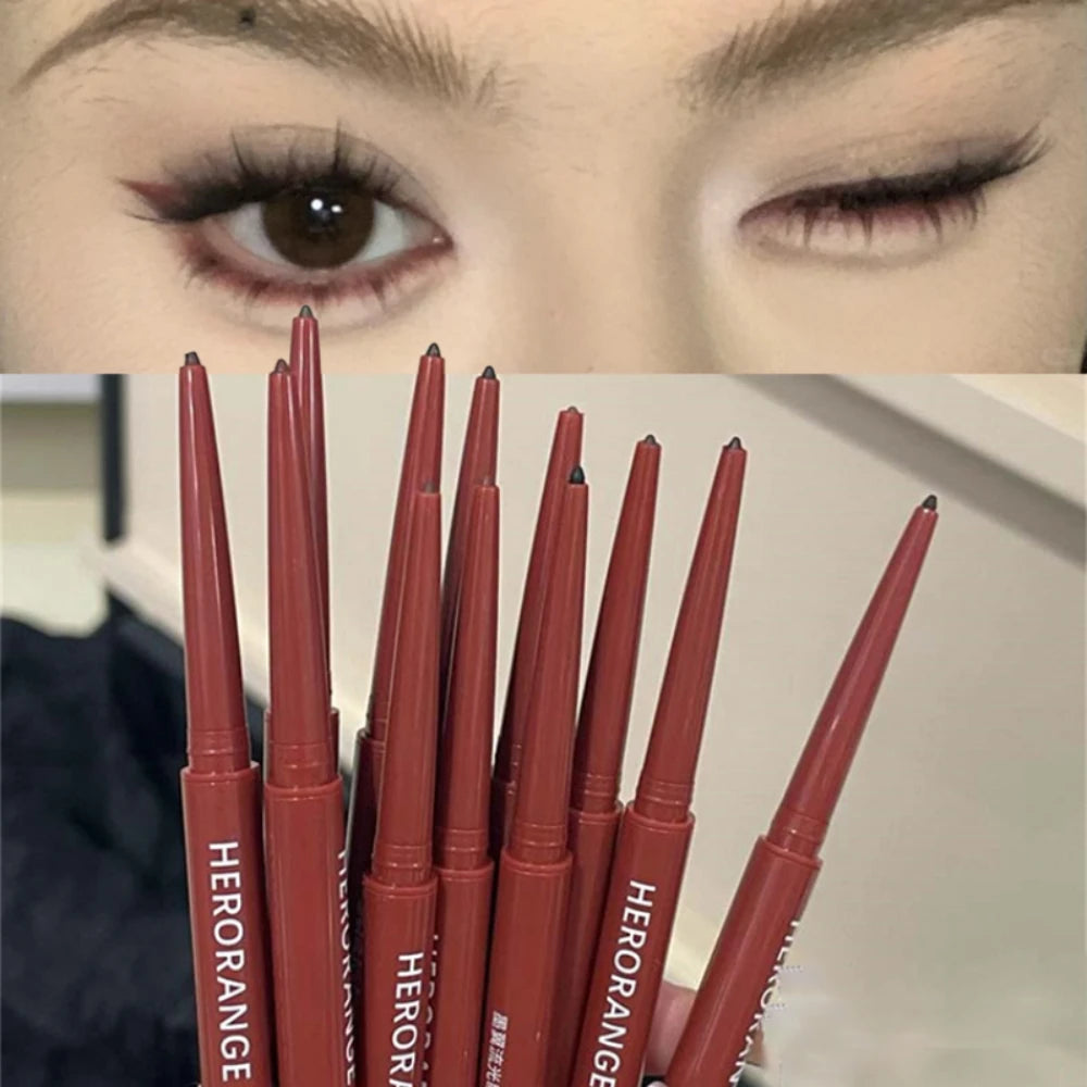 12 Colors Ultra Fine Gel Eyeliner Pencil, Waterproof Smudge-Proof Long Lasting Eye Liner, Smooth Glide Creamy Eye Pencil Makeup