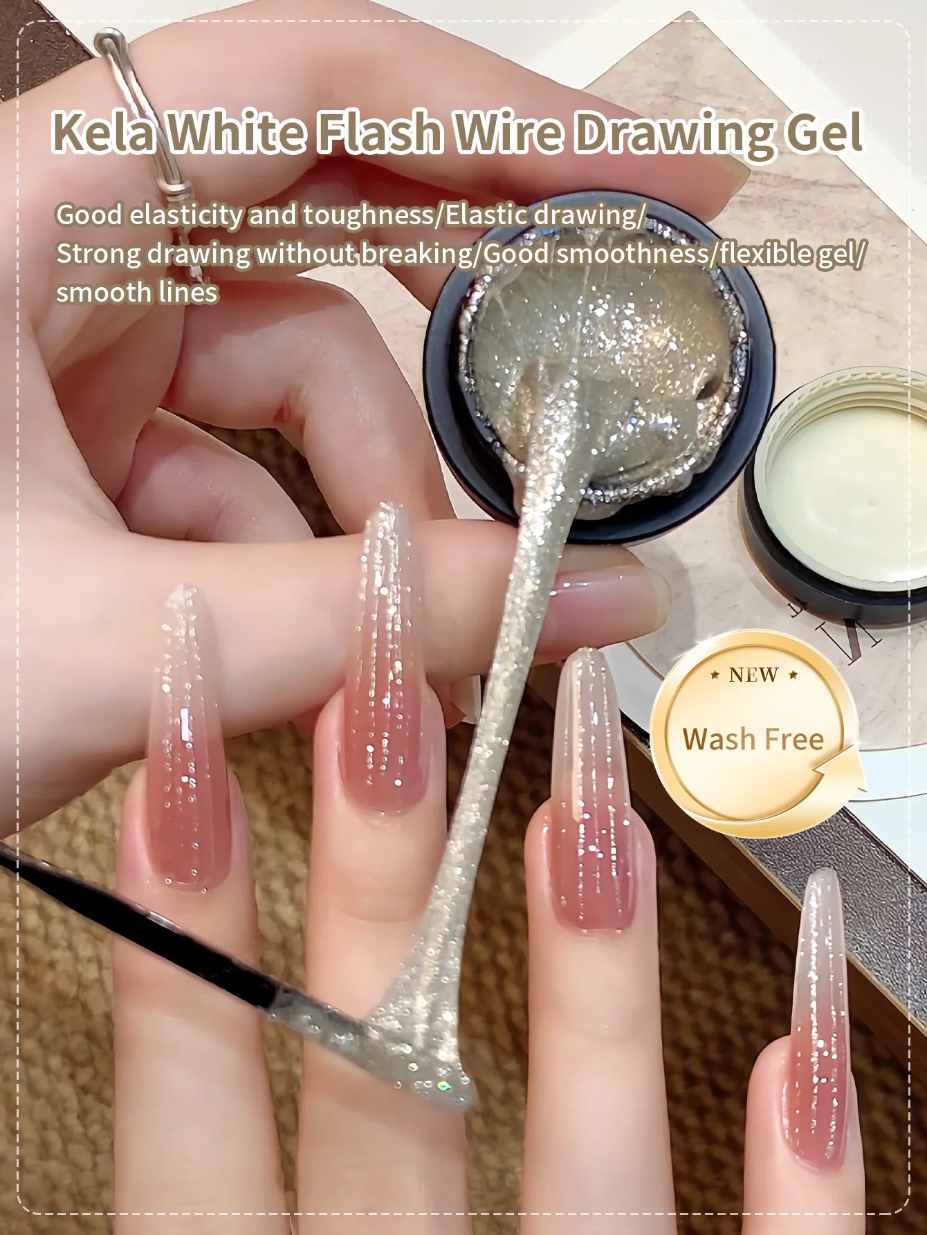 5ml Super-Bright no-clean Metallic Painting Liner Gel Polish Gold/Rose Mirror Gel Nail Polish Semi Permanent UV Nail Art varnish