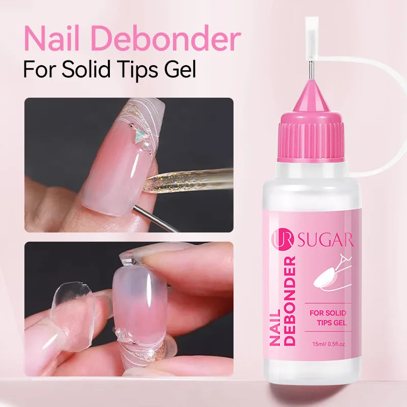 15ml wear nail needle tube nail polish remover solid patch glue UV jelly glue fast nail polish remover gentle and non-irritating
