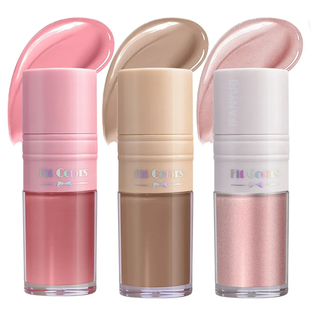 14 Colors Matte Liquid Blush Contour Highlighter Waterproof Long Lasting Sponge Brush Head High Pigment Blusher Brighten Bronzer